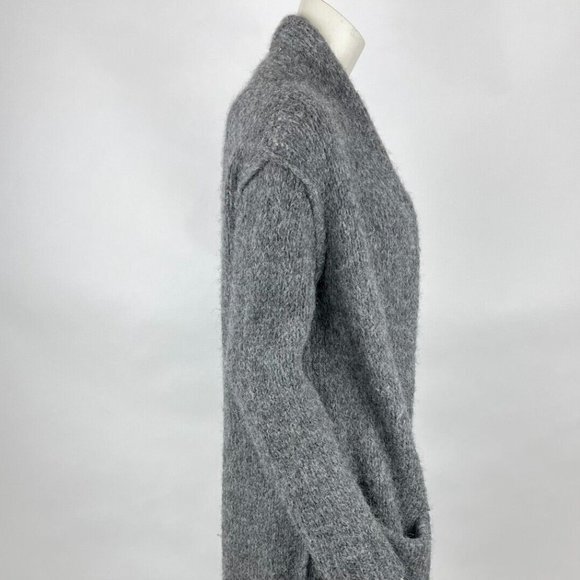 Current/Elliott Slash Pocket Cardigan Open Front Soft Alpaca Cut outs Women 1 S - Picture 9 of 16